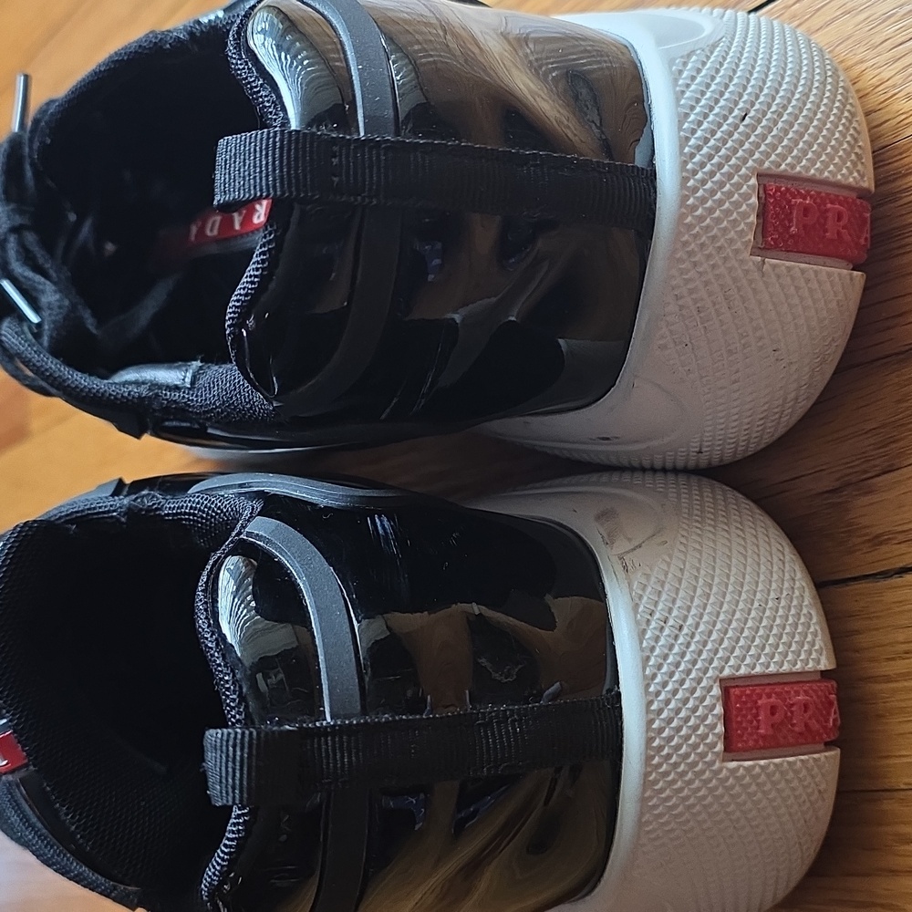 Prada Cup Men's Black and White Sneakers - Picture 4 of 7